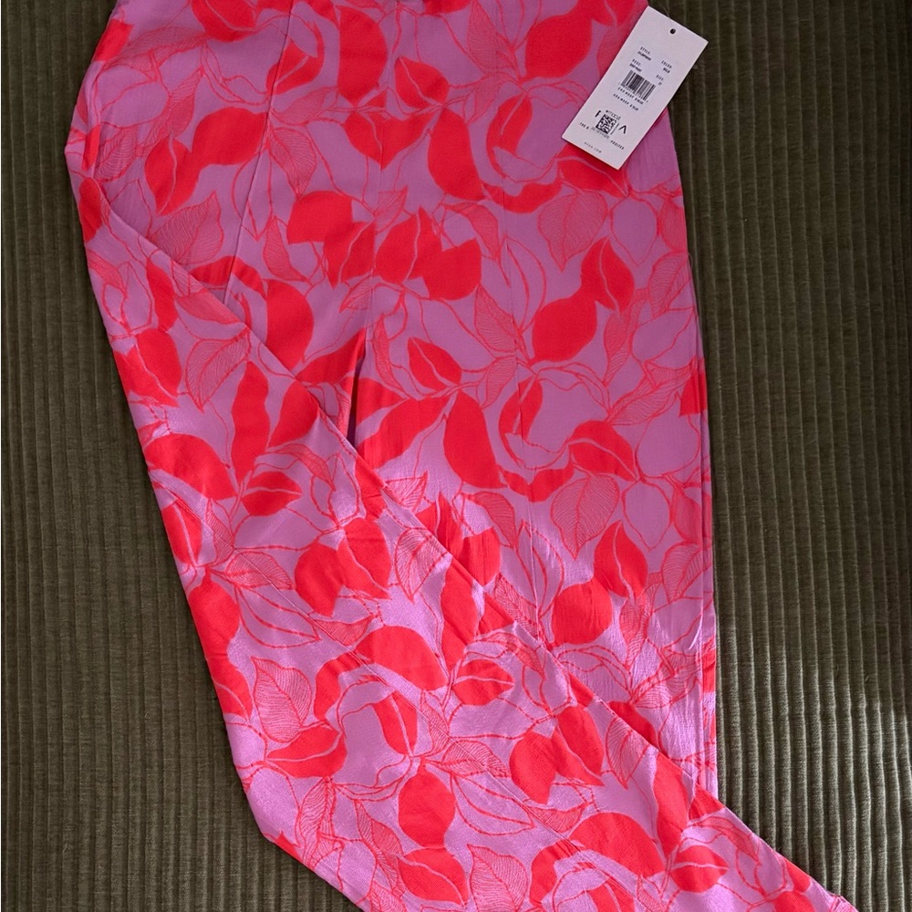 RVCA Pink and Red Patterned Pants